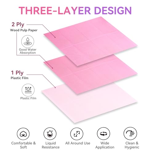 Makartt 50 Pcs Disposable Nail Table Mats - 18"x13" Absorbent 3-Ply Towels