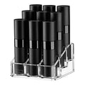 Tekson 9PCS 8ml Travel Perfume Atomizer Refillable, Mini Cologne Spray Bottle Empty, Small Aftershave Sprayer for Liquid Dispenser with 1 Perfume Holder Organizer