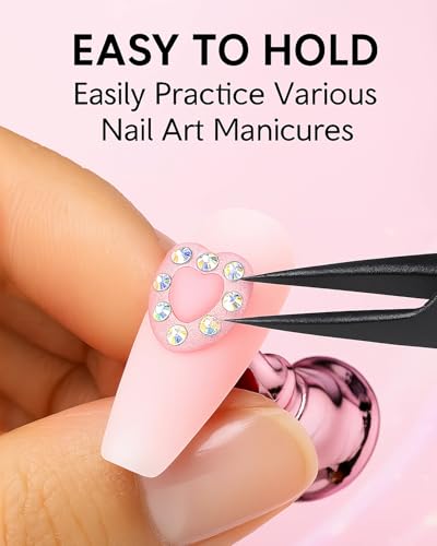 HomTop Magnetic Acrylic Nail Practice Stand & Press-On Display Kit