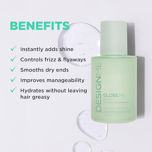 Design.Me GLOSS.ME Hair Oil Anti-Frizz Serum 0.8 Fl Oz Travel Size with Argan Oil