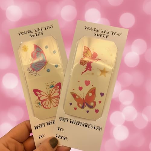 PapaKit 36 Pc Butterflies & Fairies Temporary Tattoo Set, 18 Individually Wrapped Sheets | Party Favors, Classroom Rewards, Birthday Goodie Bag Fillers