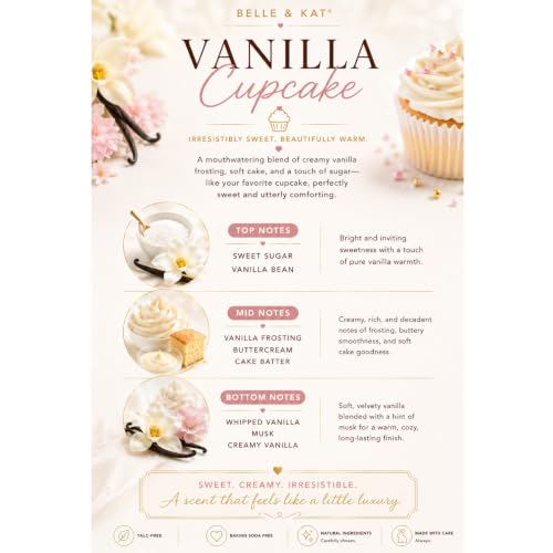 Vanilla Cupcake Body Powder for Women & Men, Talc-Free 8oz