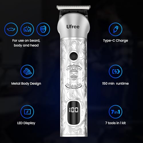 Ufree 7-in-1 Beard Trimmer for Men | 1-10mm Adjustable