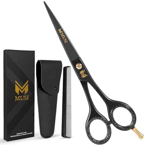 MUSI 6.5" Professional Barber Hair Scissors 420 Stainless Steel