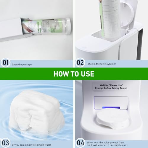 60 Pcs Disposable Compressed Towel Refills for Hot Towel Warmer