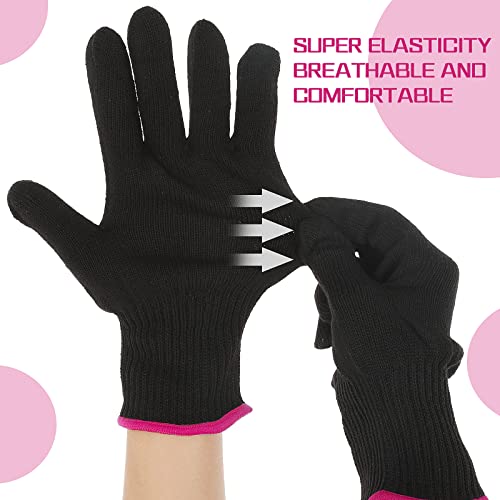 Heat Resistant Gloves for Hair Styling - 2 Pair Pack