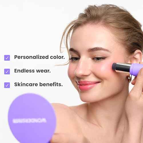 Wonderskin Blush Stick pH-Activated - pHlush Multi-Use Stick, Cream Tint for Cheeks and Lips, Cooling Nourishing Color-Adjusting Makeup