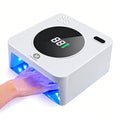 UV LED Nail Lamp Cordless 76W Rechargeable Professional 45 Beads Gel Nail Light with Touch Display, Auto Sensor 4 Timer Settings for Salon and Home