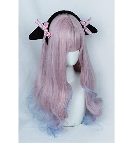 LittleLuluda Cute Lamb Ears Hair Band with Bowknot Sheep Headband Fancy Dress Cosplay Costume