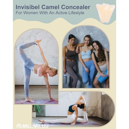 4 Pack Camel Concealer T Shape Seamless Camel Hider, Silicone Anti Camel Cover Guard for Swimsuit Yoga Pants