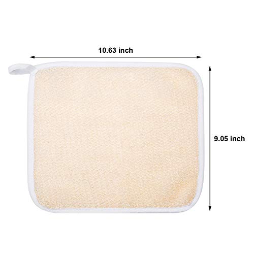 Tatuo 5-Pack Exfoliating Bath Cloths, Dual-Texture Wash Towels