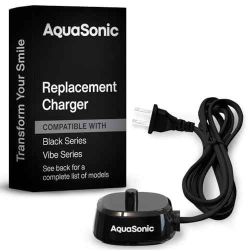 AquaSonic Electric Toothbrush Charger ? Conductive Charging Dock, Compatible with Most AquaSonic Toothbrushes ? Genuine, Authentic Parts (Black)