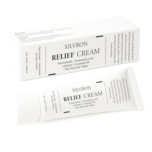 Relief Cream for Skin Barrier Support, Soothing & Nourishing Care for Blemish-Prone and Uneven Skin Tone with Arbutin, Tranexamic Acid & Niacinamide, Vegan Formula for Sensitive Skin, 1.69 fl oz