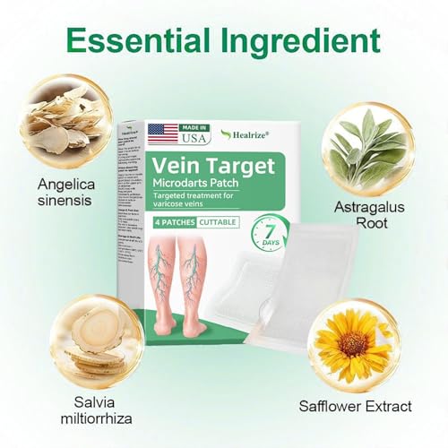 Varicose Veins Patch for Legs - Relief & Skin Smoothing (4 Pack)