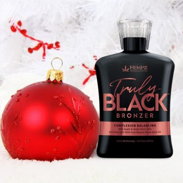 Hempz Truly Black Bronzer 13oz - Natural Hemp Oil Tanning Lotion