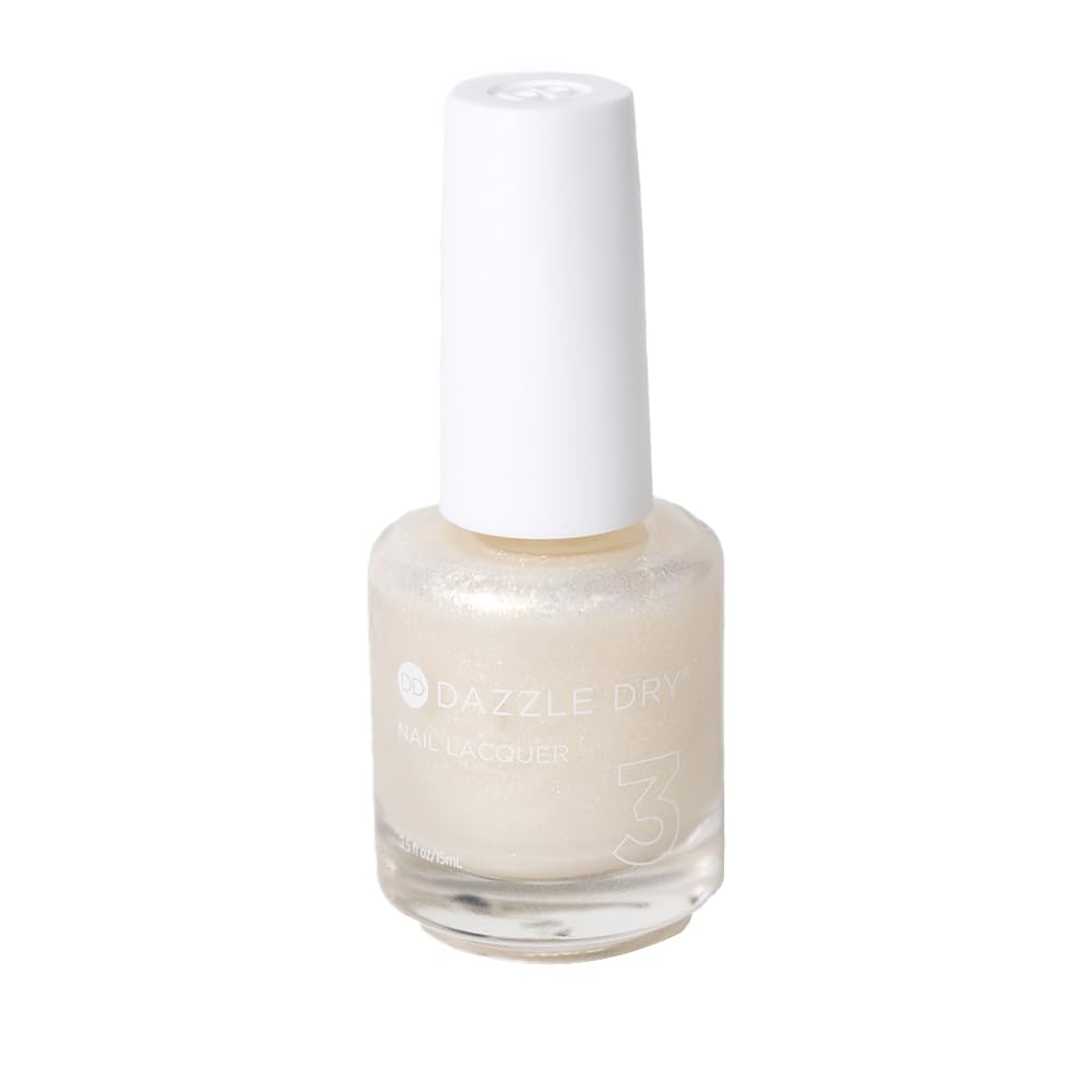 Dazzle Dry Nail Lacquer (Step 3) - Cupid's Arrow - A sheer white layering effect with a glistening gold sparkle. Sheer shimmer. (0.5 fl oz)