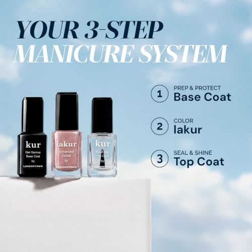 LONDONTOWN kur Clear Top Coat Nail Polish - Fast Drying & Chip Resistant