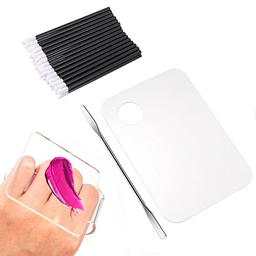 Makeup Mixing Palette Kit with Spatula & 50 Lip Applicators