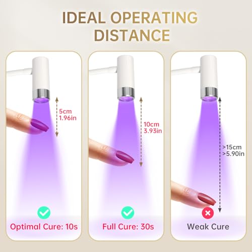 AORAEM UV LED Nail Lamp - Rechargeable Gooseneck Light for Gel Nails