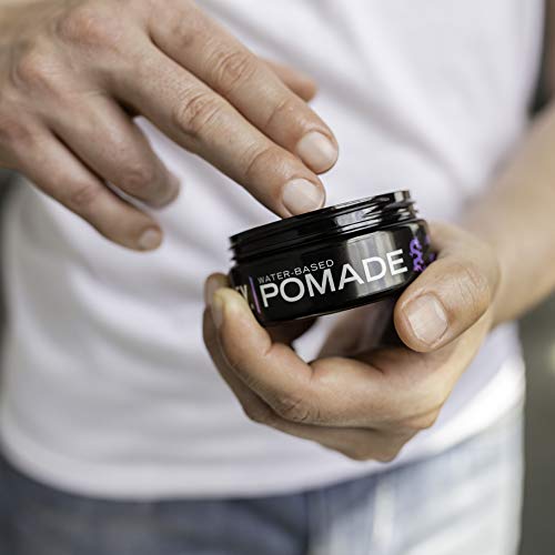 Billy Jealousy Lunatic Fringe Water-Based Pomade for Men - Strong Hold & High Shine, 3 oz