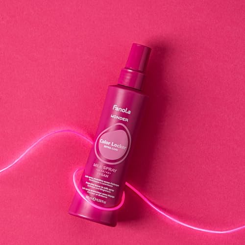 Fanola Color Protecting Hair Gloss Spray - Wonder Color Locker Milk Spray - Daily Leave In Treatment to Add Soft, Weightless Hair Shine - Prolong Silky Vibrance (6.5 Fl oz)
