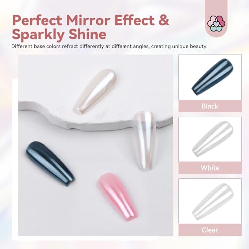 Saviland Nail Art Kit: 12 Colors 0.5mm Nail Polish Pens for Nail Art Design & 1g White Pearl Chrome Powder for Gel Nail Polish