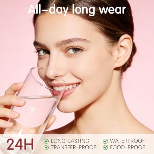 Double-Ended Lip Gloss ? Nourishing Tinted Lip Oil for a High-Shine Finish, Plumps, Non-Sticky, Moisturizes Dry Lips, Vegan & Cruelty-Free Lip Makeup (02 Apricot Pink)