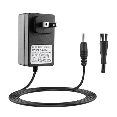 4.2V Charger for Wahl Trimmer 9818 9818L 9888L 9916D 9918D Groomer Clipper 9854-600 9855 79600-2101 S004mu0400090, Replacement Wahl Shaver Trimmer Power Cord with Cleaning Brush