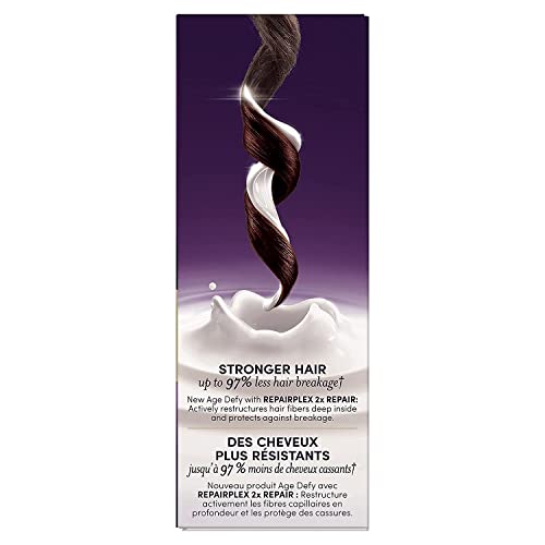 Clairol Age Defy Permanent Hair Dye, 4 Dark Brown Hair Color, Pack of 1