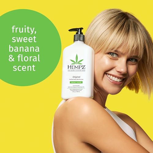 Hempz Original Herbal Body Moisturizer + Fresh Coconut & Watermelon Moisturizer + Blushing Grapefruit & Raspberry Cr?me Herbal Body Moisturizer, 17 Fl Oz, 3 Pack Bundle ? Vitamin Infused Lotion