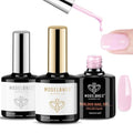 Modelones Baby Pink Builder Nail Gel Set with Base & Top Coat - B-Pink-3