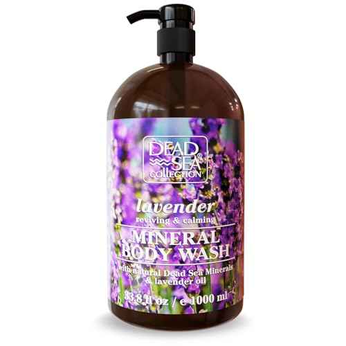 Dead Sea Collection Lavender Body Wash for Women and Men - with Pure Dead Sea Minerals and Lavender Oil - Gentle Cleanses and Moisturizes Skin (33.8 fl. oz)