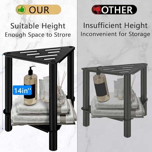 Stainless Steel Shower Stool with Storage Shelf