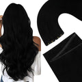 Ugeat 80G Butterfly Weft Hair Extensions - Jet Black, 16 Inch