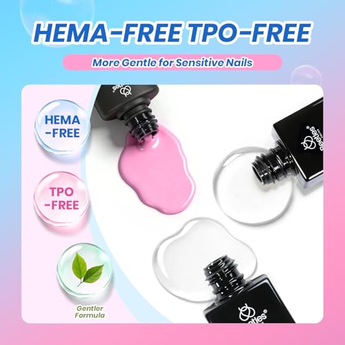 Beetles 20-Color HEMA-Free Gel Nail Polish Set with Base & Top Coats