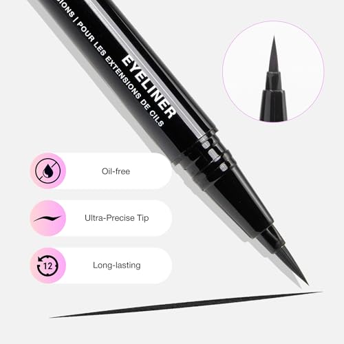 Curacoro Oil-Free Waterproof Liquid Eyeliner - Ultra-Fine Felt Tip
