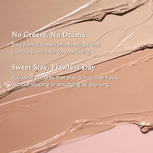 Flower Knows The Sweetie Bear 4-Color Concealer Palette,Highlihter Correct Contour Face Maekup,Blendable,High-Coverage & Crease-proof,Buildable All-Day Wear Compact,0.23 Oz(01 Strawberry Chocolate)