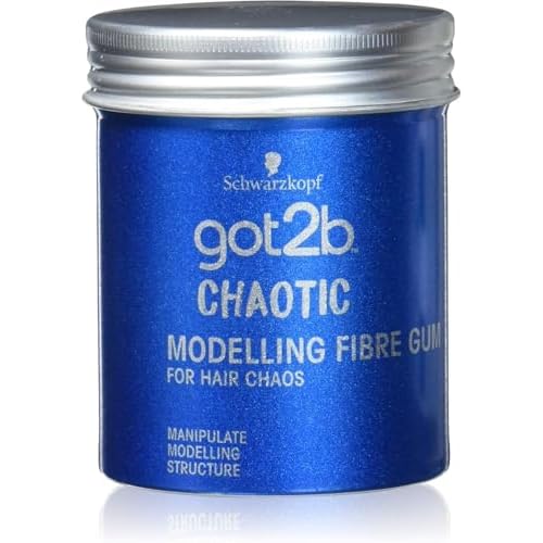 got2b Chaot Modeling Fibre Gum Hold 3 (100ml) Hair Wax for Men Creates Tousled Looks, Hair Paste with Strong but Flexible Hold for Individual Styles
