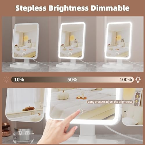 LED Makeup Mirror with 75 Lights & 10X Magnification