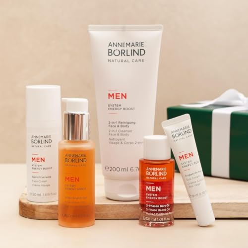 ANNEMARIE B?RLIND - MEN SYSTEM ENERGY BOOST Aftershave Gel - energizing & refreshing facial care, with organic juniper extract and botanical taurine, vegan, 1.69 Fl. Oz.