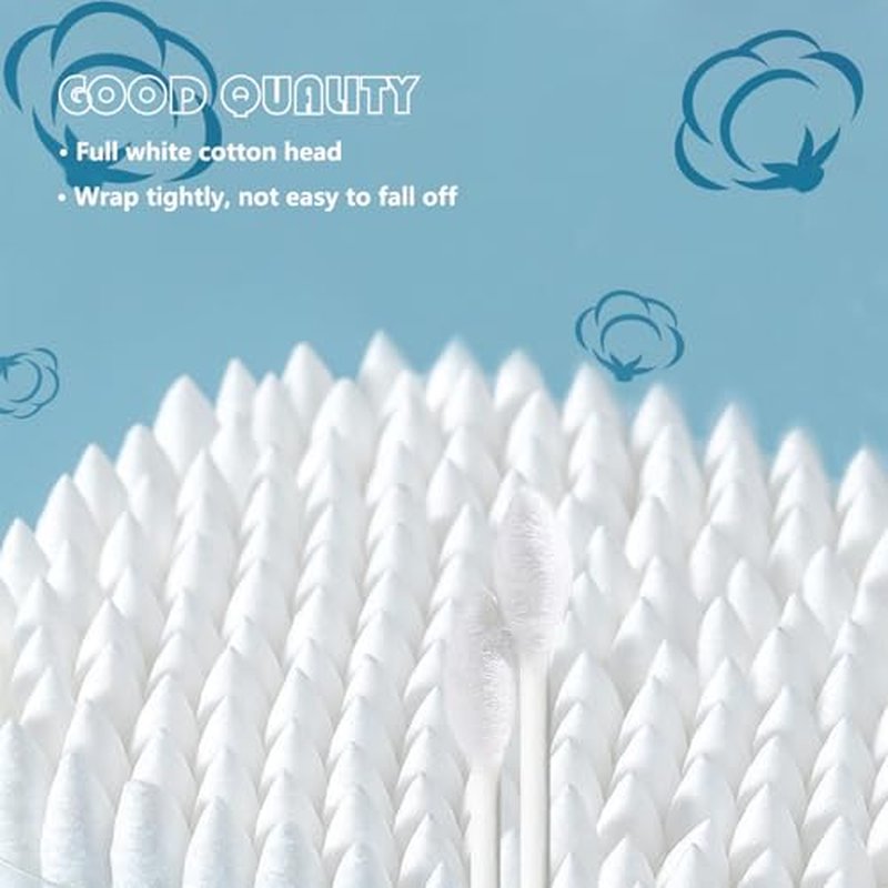 300pcs Double Pointed Cotton Swabs for Makeup & Nail Art