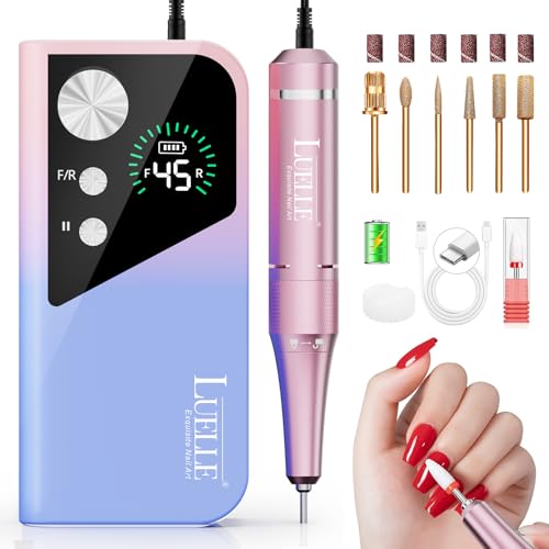 Electric Nail Drill 45000 RPM Professional Cordless Nail File Kit
