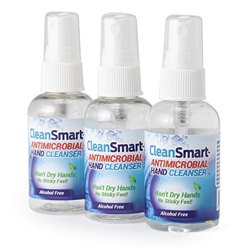 CleanSmart Alcohol-Free Skin & Hand Cleanser Spray, 2oz (Pack of 3)