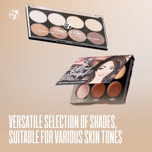 W7 Lift & Sculpt Contour & Highlight Duo - Cream & Powder Palettes