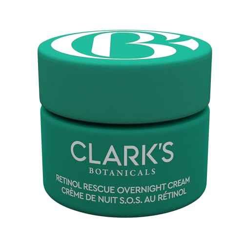 Clark's Botanicals Retinol Rescue Overnight Cream ? Clinically Proven to Reduce Redness, Smooth Fine Lines & Hydrate with Time-Released Retinol, Vitamin C + Hyaluronic Acid, 60ml