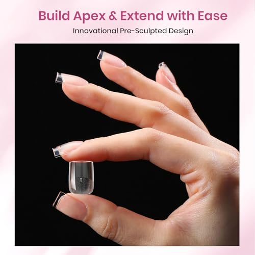 Beetles Tipex Lite Instant Apex Soft Gel Nail Tips - XS Square, 96pcs