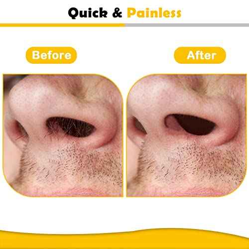 120g Nose Hair Waxing Kit with 40 Applicators - Quick & Painless Hair Remover for Men and Women, Up to 20 Uses