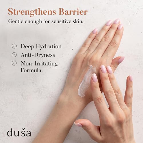 DUSA Premium Natural Santal Hand Lotion ? 8 oz - Vegan Moisturizing Hand Cream, Deep Hydration with Shea, Mango & Cocoa Butter, Sweet Almond & Sunflower Oils ? Softens & Nourishes Dry Skin