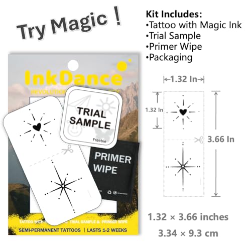 Semi-Permanent Tattoo Set of 2 - Waterproof Plant-Based Ink