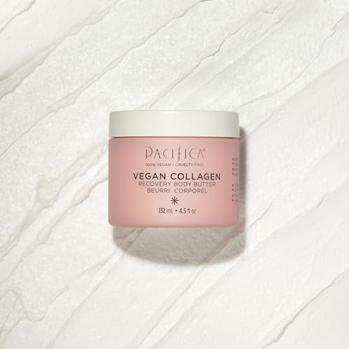 Pacifica Beauty | Vegan Collagen Body Butter | Hydrating, Nourishing, Moisturizer | Long-Lasting Hydration | Cream Lotion for Dry Skin | Light Floral Scent | Paraben Free | Vegan + Cruelty Free